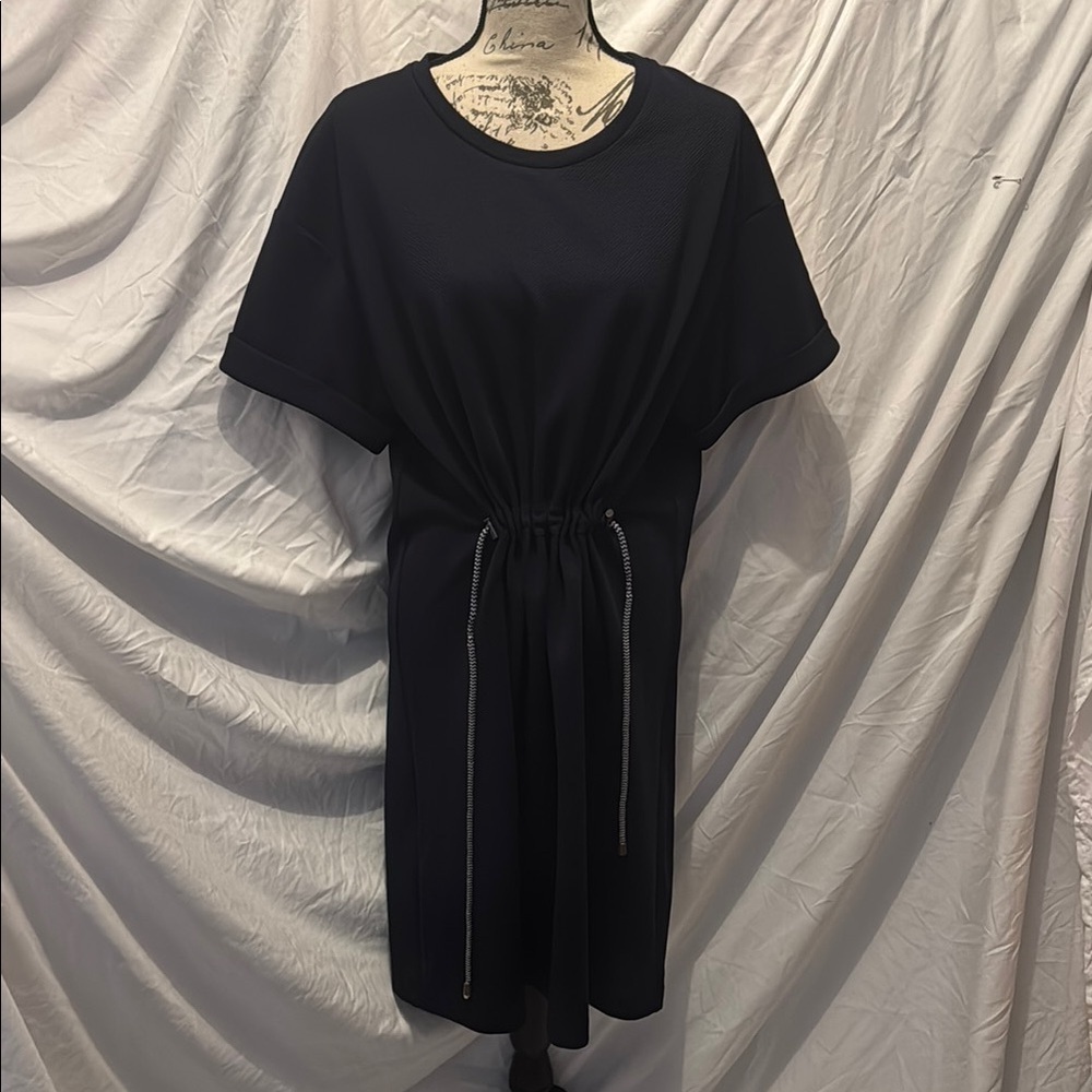 Pleione Blue Dolman Sleeve Sheath Dress